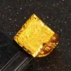 Anel Masculino Dourado Imitando Areia Espessado para Trazer Riqueza e Fortuna para Anel de Homens Idosos Joias E-Commerce Transmissão Ao Vivo Fornecimento Atacado