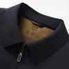 Nova jaqueta masculina de inverno sem costura com gola laminada, enchimento de seda de amoreira, leve e quente, adequada para pais