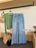 Suxinlan 2026 Estilo Nuevo de Principios de Primavera Diseño de Lujo Ligero Elástico en Cuatro Direcciones Corte Delgado Versátiles Jeans Acampanados para Mujer