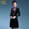 Chen Miaoyan 2022 nuevo vestido retro de terciopelo de manga larga temperamento talla grande ropa de mujer fabricantes venta al por mayor