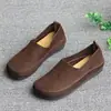 Zapatos de Mujer Planos Retro Hechos a Mano de Punta Redonda, Modelo Nuevo Primavera/Verano 2026, Zapatos de Superficie Suave con Suela Suave