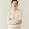 25 Sudaderas Nuevas de Cachemir para Otoño e Invierno, Suéteres de Cachemir Holgados y Adelgazantes, Sudaderas con Capucha Tejidas, Suéteres que Reducen la Edad para Mujer