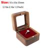 Caja de Madera Maciza para Pendientes de Mujer, Anillos, Joyero de Almacenamiento y Regalo, Nogal Negro Exclusivo Transfronterizo para Regalos de Enamorados Logo