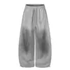 Pantalones de chándal retro americano con bordado de letras desgastado y pierna curva, unisex, 2026, corte holgado, diseño casual, pantalones de pierna ancha, modernos