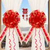 Decoração de Quarto de Casamento, Decoração de Sala de Estar, Cortinas, Caractere de Felicidade Dupla, Enfeites de Flores Puxados à Mão, Decorações Pendentes, Fitas, Suprimentos de Casamento para os Quartos da Noiva e do Noivo