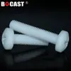Tornillos de Nylon de Alta Resistencia M2-M10 Cabeza Redonda Phillips Tornillos de Plástico con Fibra de Vidrio Rosca de Perno Reforzada