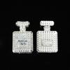 Gotejamento de óleo e diamante 5 caracteres frasco de perfume acessórios de liga DIY acessórios de beleza para celular material de fivela de decoração para saída de ar do carro