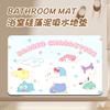Alfombra de Baño Estilo Dibujo Animado Sanrio Alfombra para Puerta de Entrada de Terciopelo Tecnológico Alfombrilla Absorbente de Agua para Puerta de Inodoro