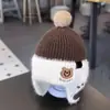 Gorro Infantil para Otoño e Invierno, Lindo y Adorable Gorro de Lana Tejida para Niños, Grueso y Cálido con Protección para los Oídos a Prueba de Viento para Niñas