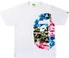 Nova marca de moda japonesa camuflagem masculina e feminina solta gola redonda manga curta ins tendência Harajuku casual solta manga curta