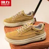 Tênis Masculino Warrior 2026 Modelo Novo da Primavera Calçados Casuais Esportivos Jovens Tendência com Elástico Superfície em Couro Tênis Versátil para Homens