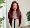 Pelucas europeas y americanas, nueva peluca de encaje frontal de seda de alta temperatura mate en color beige, cabello largo y liso, disponible para dropshipping