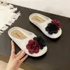 Pantuflas Únicas Caladas de Punta Cerrada para Mujer, Estilo Francés de Verano, Suaves y Adecuadas para Vestidos, Estilo Romano de Playa, Pantuflas de Malla de Goma Suave Transpirable