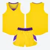 Conjunto Nuevo de Uniforme de Baloncesto de Verano Personalizable Estudiante Chaleco Holgado Se Puede Imprimir Texto Secado Rápido Transpirable Camiseta Compra Grupal Mayoreo
