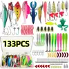 Set de señuelos Set completo Señuelos de pesca Señuelos cebo Señuelos duros Minnows Gobios Spinners Señuelos blandos Minnows