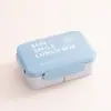Caja de almuerzo de plástico portátil para llevar, apta para microondas, juego de fiambrera para estudiantes y vaso de agua, fiambrera de frutas para trabajadores de oficina