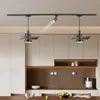 Nueva Lámpara Colgante de Restaurante Estilo Vintage con Riel Móvil, Lámpara de Suspensión Ajustable Color Crema Moderna Minimalista para Comedor