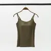 Nuevo Camisole de Primavera y Verano con Copas en el Pecho, Capa Base de Seda de Hielo, No Necesita Usar Sujetador, Espalda Hermosa, Camiseta sin Mangas Versátil para Yoga y Deportes para Mujeres