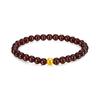 Pulsera de Latón Chapada en Oro para Hombres y Mujeres Pulsera de Cuerda Roja Pulsera DIY Tejida a Mano Pura