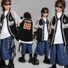 Ropa de Hip-Hop Moderna para Niños Trajes de Hip-Hop para Niños Verano Americano de Manga Corta para Niños Ropa de Hip-Hop para Actuaciones