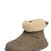 Botas de nieve para bebé estilo coreano para niños, cálidas y de suela suave, con forro de felpa y diseño engrosado, adecuadas para bebés y niños pequeños, también disponibles en un estilo de invierno con forro de felpa para niñas