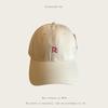 Gorra de mujer con letra R bordada pequeña, gorra de béisbol informal de moda para todo tipo de ocasiones, gorra de compras con protector solar para hombre.