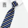 Gravata Masculina Preguiçosa com Zíper Estilo Coreano Estampada de Taiwan Listrada para Negócios 8cm Gravata Pode Ser Feita com Logo Fabricante