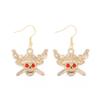 Aretes de serie de Halloween al por mayor del fabricante, aterradores y divertidos, fantasma, murciélago, araña, aretes de calavera