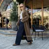 Exportación Europea y Americana Otoño e Invierno Nuevo Diseño Estilo Perezoso Suéter Largo Cárdigan de Punto para Mujer Holgado Grueso Abrigo para Mujer