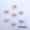 Novedad Caliente Flor Sonriente Girasol Joyería para Uñas Pequeña Fresca Color Caramelo Resina DIY Accesorios para Pinzas de Cabello