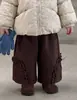 Ropa para Niñas Estilo Dulce Chaqueta Acolchada de Algodón Invierno Nueva Chaqueta Acolchada Floral para Niños Top Grueso Cálido para Bebé Niña
