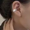 Presilhas de Orelha de Renda Doce com Zircônia e Malha Sem Furos, Empilháveis, Design Vazado Personalizado, Argolas de Orelha Onduladas Torcidas