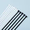 Abraçadeiras de nylon para vendas diretas transfronteiriças, abraçadeiras plásticas autotravantes, preto e branco, em estoque para transfronteiriço, cintas de fixação fortes e seguras