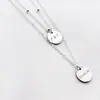 Collares Europeos y Americanos Populares de Múltiples Capas, Nuevos Collares de Doble Cadena con Medallas de Nombre, Joyería para Niñas, Regalos para Fiestas Navideñas