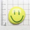Cara Redonda Grande Sonriente de Resina con Pegamento de Crema DIY para Funda de Teléfono Móvil, Pasador de Pelo Hecho a Mano, Agujero para Zapato, Pegatina para Taza de Agua
