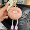 Llavero colgante de peluche con forma de conejo Rex de imitación, patas largas y tamaño pequeño, disponible al por mayor.
