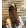 Pinza de Tiburón para el Pelo con Lazo de Felpa Estilo Chanel, Pinza para la Parte Trasera de la Cabeza, Pinza para el Pelo, Accesorios para el Cabello de Nuevo Estilo Otoño e Invierno