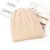 Gorro de Punto de Piel de Conejo Personalizado para Otoño e Invierno, Gorro Casual Unisex que Protege las Orejas, Gorro de Lana Grueso a la Moda