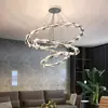 Gran candelabro dúplex de lujo ligero, nuevo candelabro de alta gama para villa, escalera de varios pisos con techo alto, luz principal para sala de estar, hierro