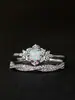 Anillo de Aobao Creativo de Encaje de Diamante de Seis Garras Incrustado Anillo de Zirconia Caliente Caliente de Amazon Transfronterizo