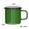 Taza de Agua de Hierro Esmaltado Clásica Jarra de Té Nostálgica Antigua Cepillado de Dientes Infantil Personalizada Personalizada Vasos para Enjuague Bucal Licor Hogar