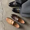 Mocasines de Cuero Vacuno de Primera Capa para Mujer, Nuevas Llegadas de Principios de Primavera, Cuero Genuino por Dentro y por Fuera, Punta Redonda, Color Pulido, Tacón Bajo, Zapatos de Corte Medio de una Sola Pieza para Mujer