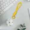 Estilo Minimalista Popular Cuerda Trenzada Tejida a Mano Lanyard con Bloques de Color Llavero Funda de Teléfono Correa de Muñeca Portátil Accesorio de Nicho de Moda