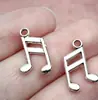 Colgante de aleación de instrumento musical de plata antigua Nota musical Guitarra Violín Micrófono Pulsera Collar DIY Accesorios de Joyería