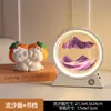 Adorno Creativo de Reloj de Arena con Pintura de Arena Movediza para Sala de Estar, Mueble de TV, Aparador de Vinos, Decoración del Hogar de Lujo Ligero, Regalo para Escritorio de Oficina