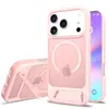 Capa de Telefone Magnética para Apple 17/18 Pro Aplicável em Fronteiras, Capa Protetora para Celular Mate com Sensação de Pele, Dois em Um
