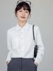 Foto Real Camisa Branca Feminina Primavera Nova Versátil Casual Trabalho Commuter Camisa Branca