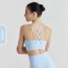 Chaleco de yoga transfronterizo con diseño de espalda cruzada, sujetador deportivo a prueba de impactos y de soporte, chaleco de fitness