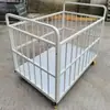 Carrito de corte manual de fábrica de ropa, Carrito apilador de materiales de taller de volcado, Carrito de empuje de tela para impresión y teñido, Carrito con marco para tela suelta, Carrito con valla plegable