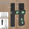 Trinco de Porta Luminoso sem Furo para Banheiro, Ferrolho Montado na Superfície, Fechadura para Porta de Madeira, Ferrolho de Porta, Fivela Antifurto, Trinco Preto de Ângulo Reto